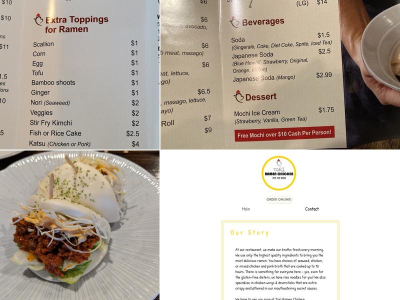 Tori Ramen Chicken Menu