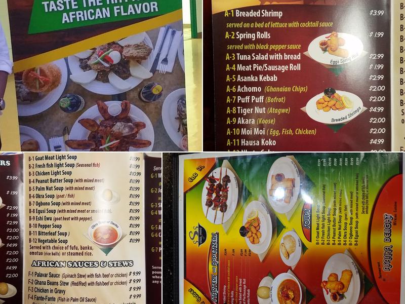 Asanka Delight African Cuisine Menu