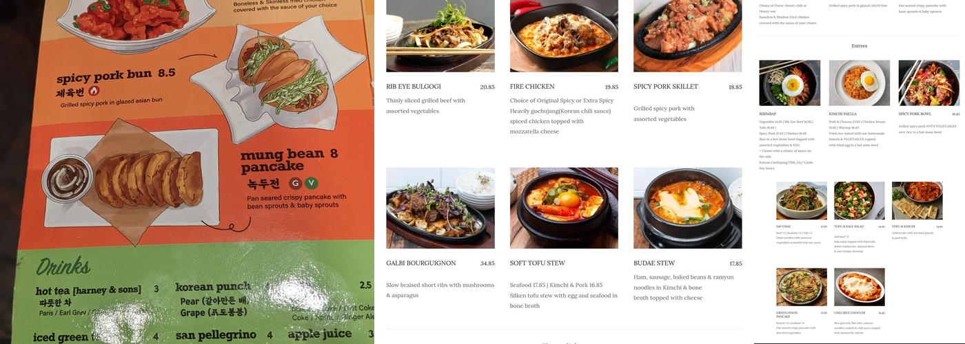 Buk Chon korean cuisine Menu