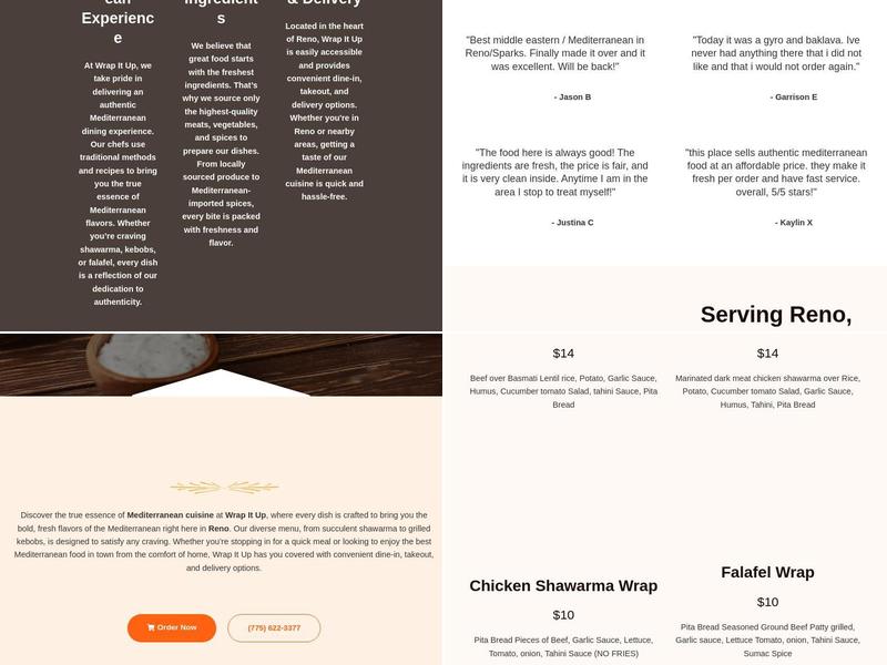 Wrap It Up Menu