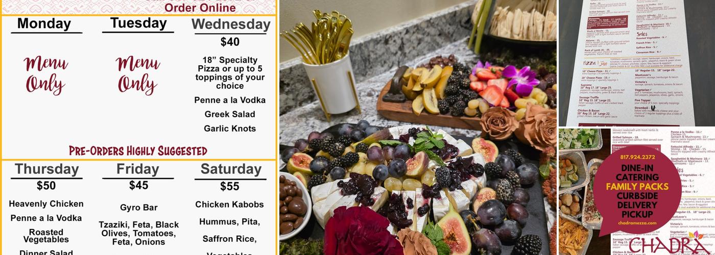 Chadra Mezza & Grill Menu