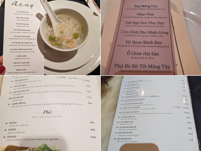 Thanh Thanh Menu