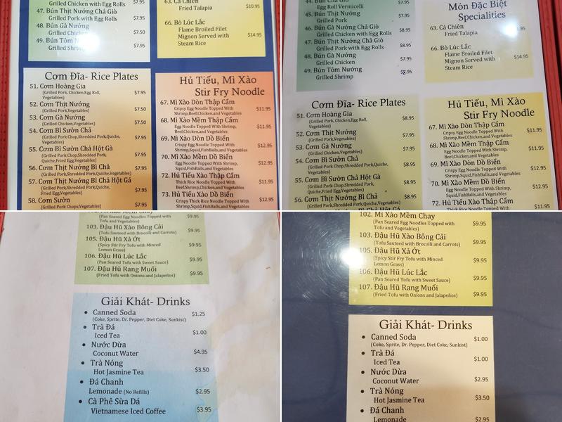 Cuu Long Quan Menu