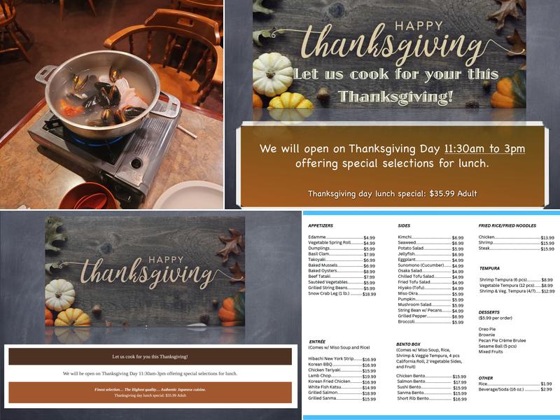 Osaka Sushi & Grill Bar Menu