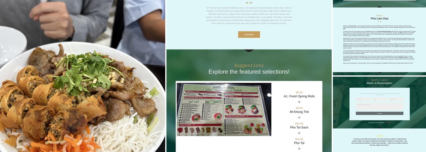 Pho Lien Hoa Menu