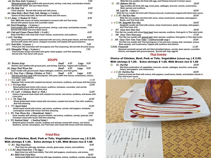 Muangthai Menu