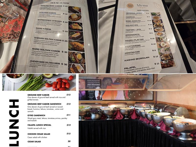 Shandiz Mediterranean Restaurant & Grill Menu