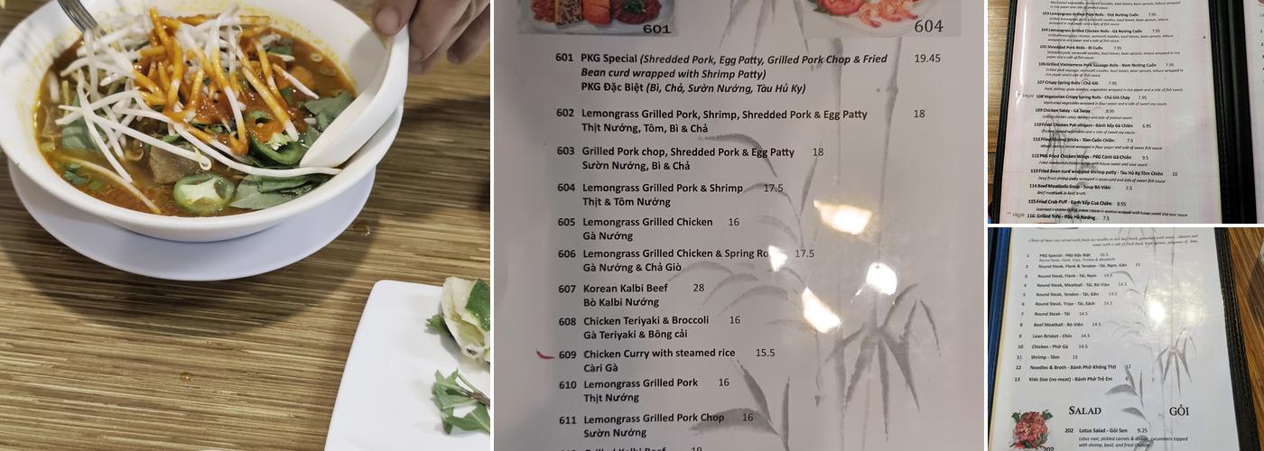 Phở King Good Menu