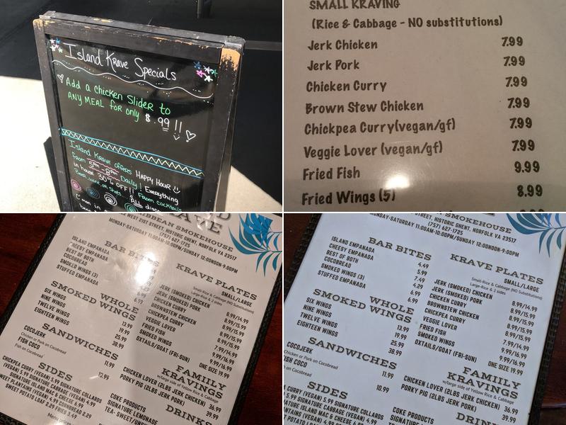 Island Krave Menu