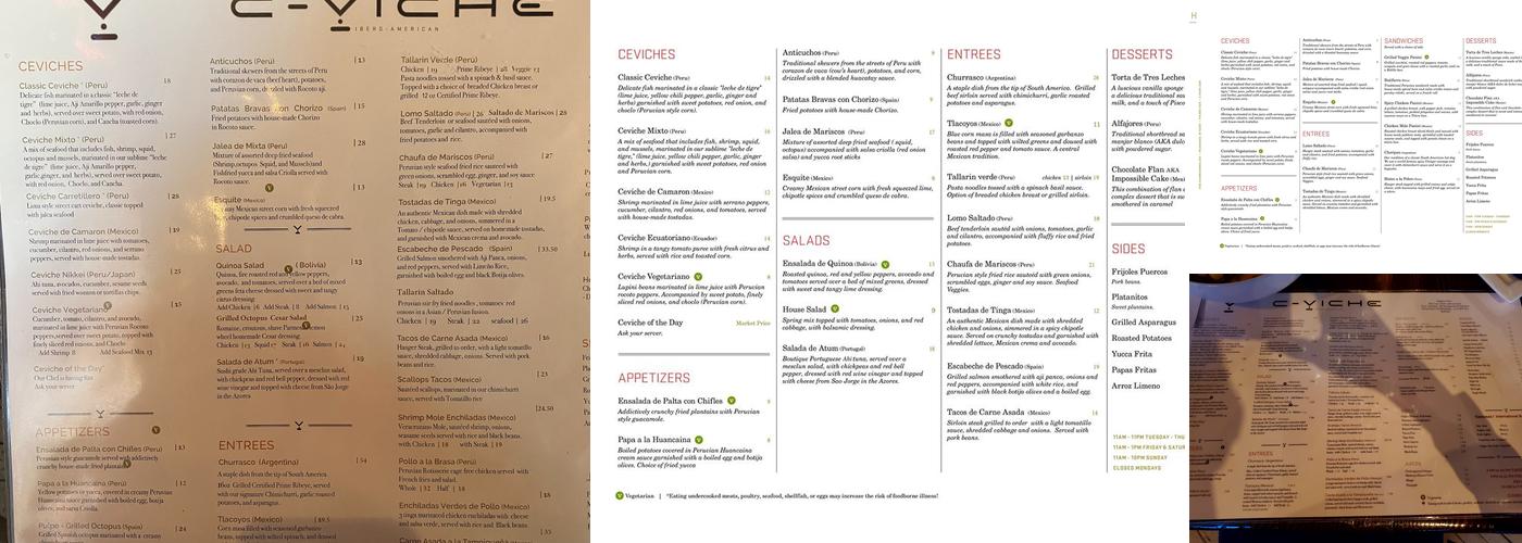 C-viche Menu