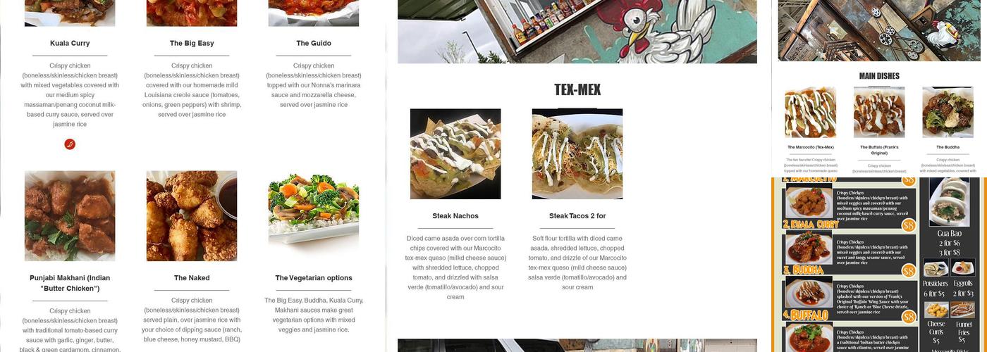 Marco Pollo at Eleven25, Food Truck and Catering Menu