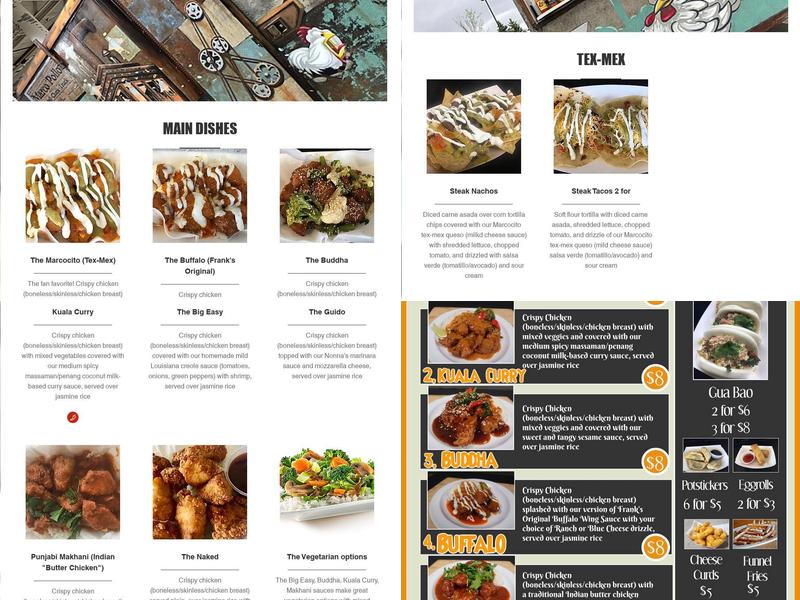 Marco Pollo at Eleven25, Food Truck and Catering Menu