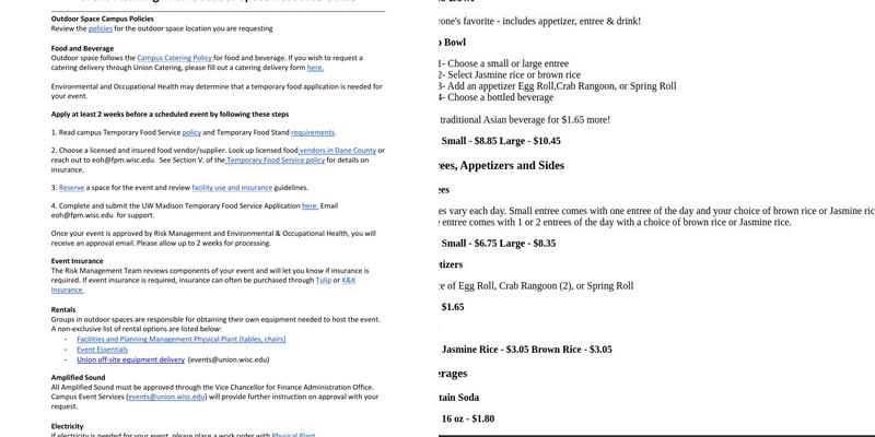 Ginger Root Menu