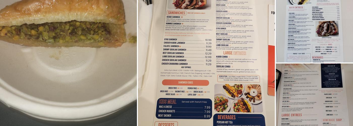 Zullee Mediterranean Grill Menu