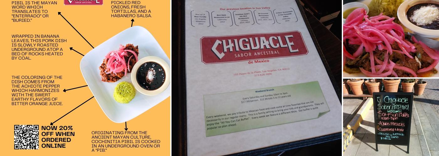 Chiguacle, Cevicheria y Cantina Menu