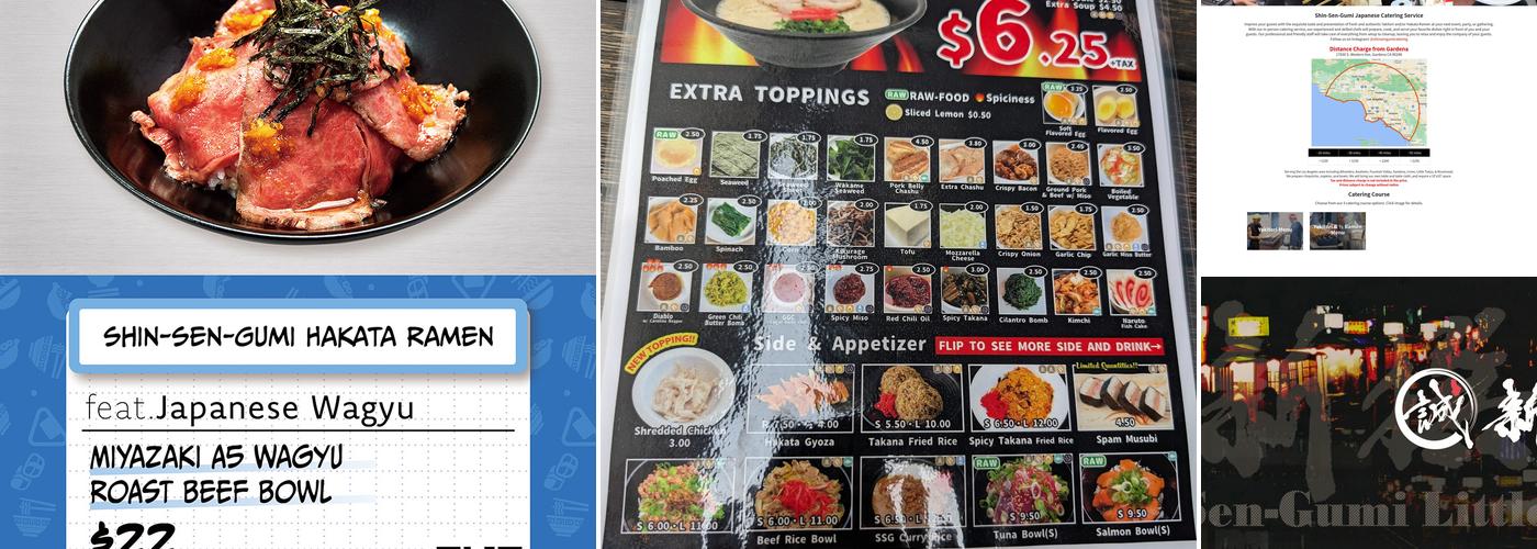 Shin-Sen-Gumi Hakata Ramen - Little Tokyo Menu