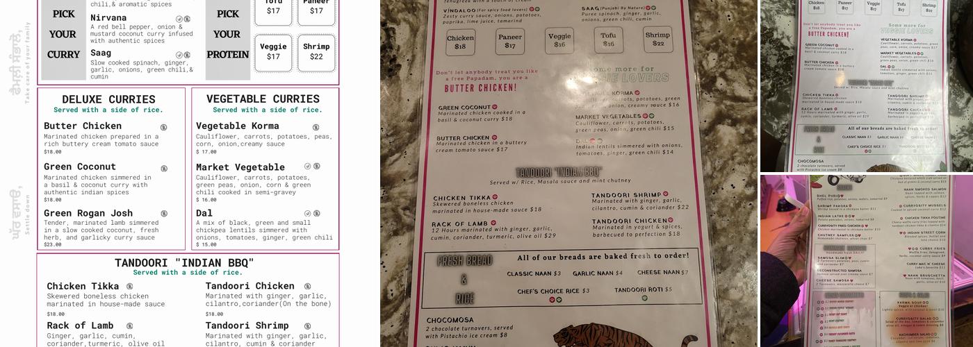 Curryosity Menu