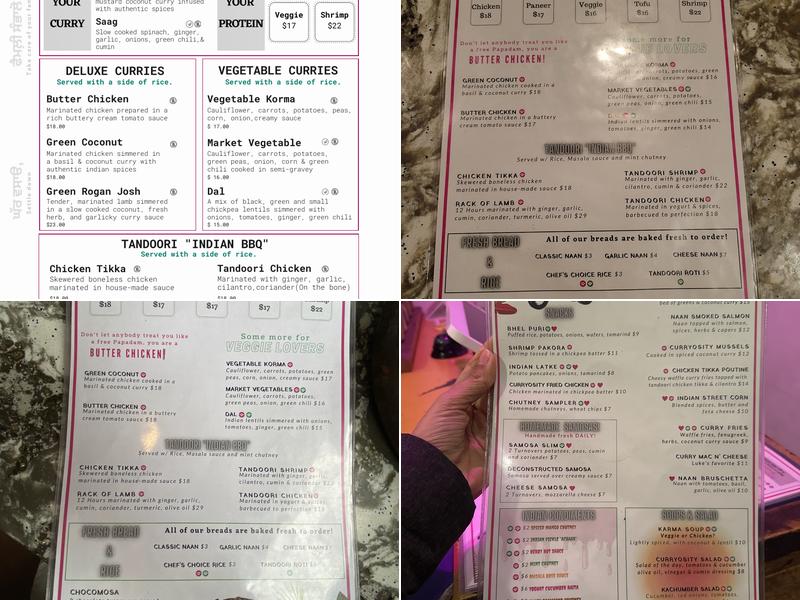 Curryosity Menu