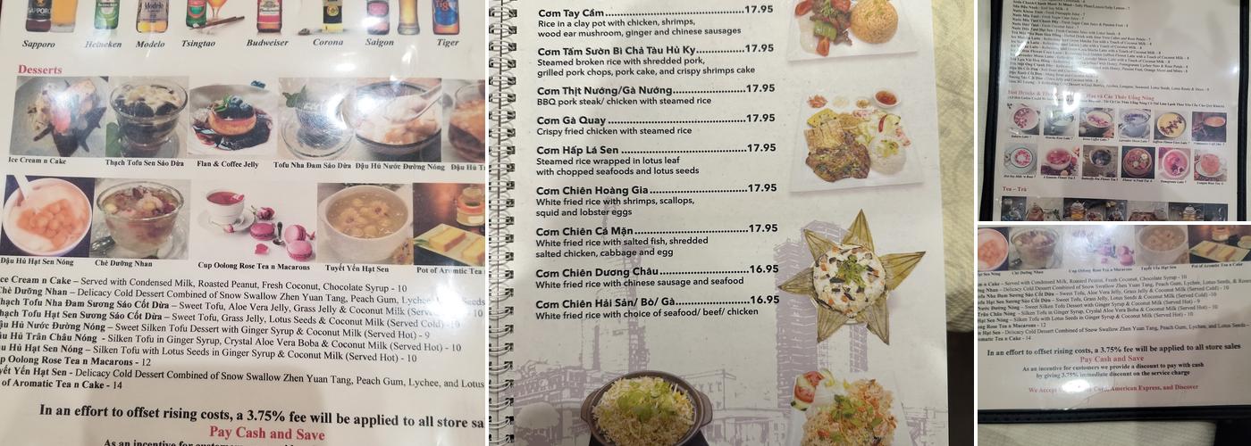 Saigon Kitchen Menu