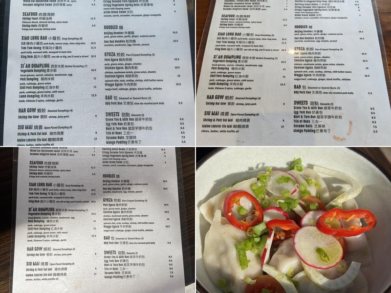 Dumpling Time Design District Menu