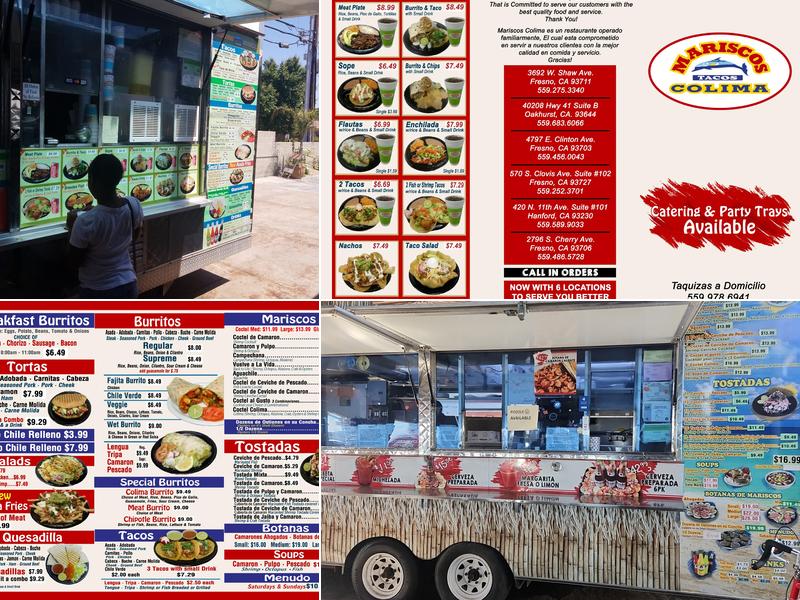 Mariscos Colima Menu