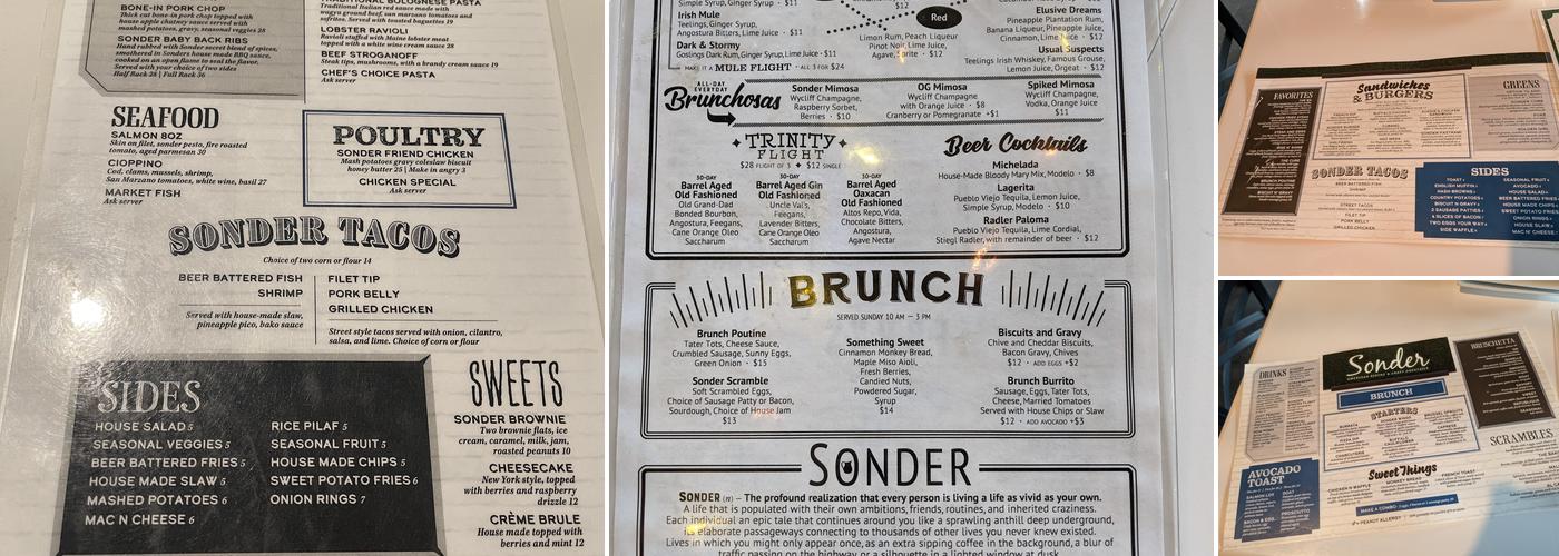 Sonder Menu