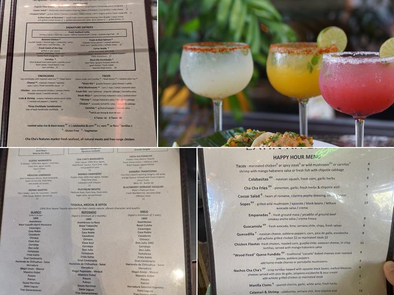 Cha Cha's Latin Kitchen Menu