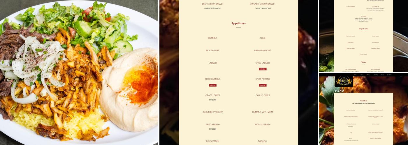 King Falafel And Grill Menu