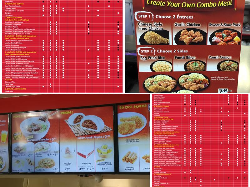 Chowking Menu