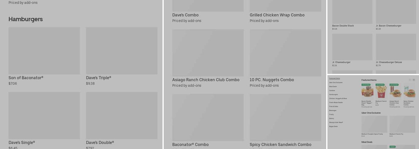 Wendy's Menu