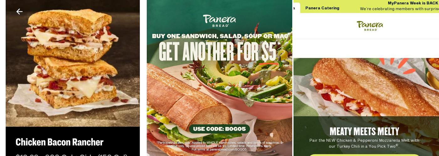 Panera Bread Menu