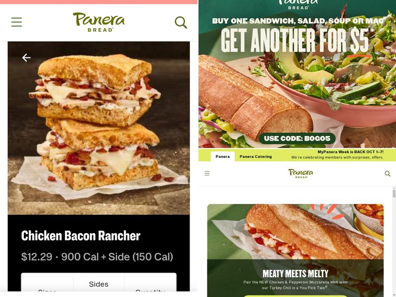 Panera Bread Menu