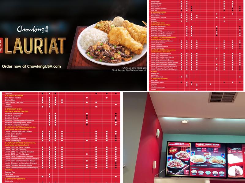 Chowking Menu