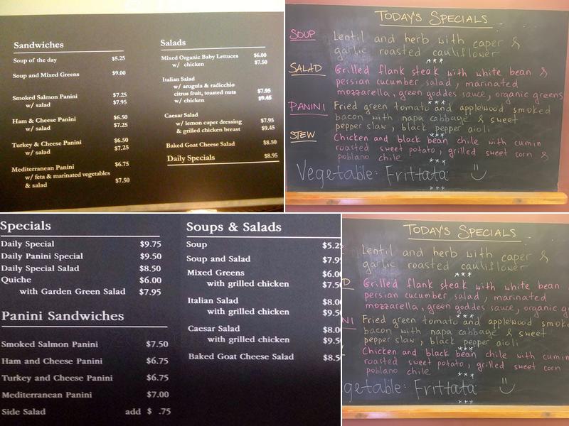 The Jazzcaffè Menu