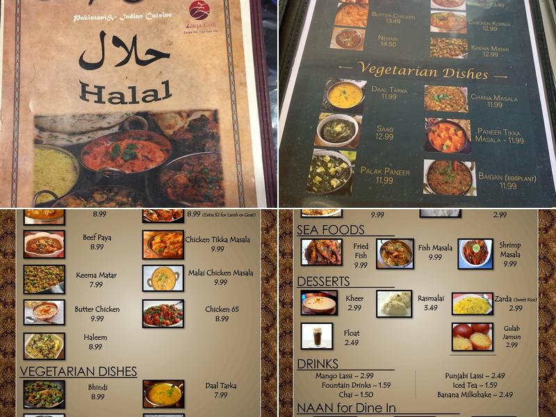 Zaiqa Grill Menu