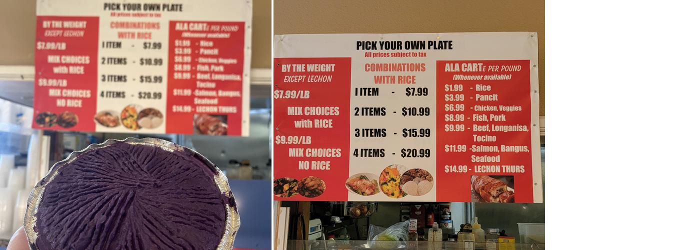 Pick Your Plate Menu