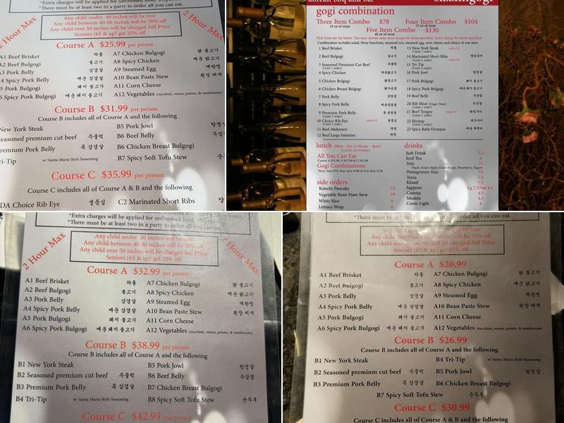 SizzlinGogi Menu