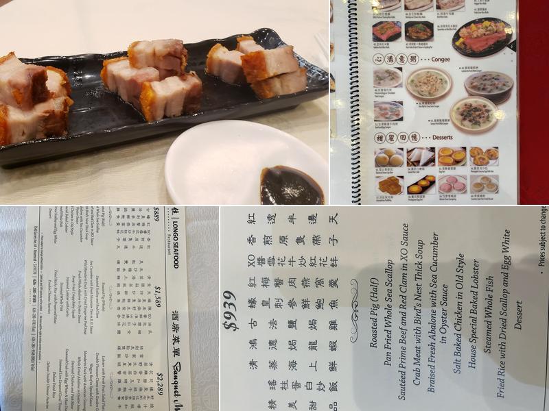 Longo Seafood Restaurant Menu