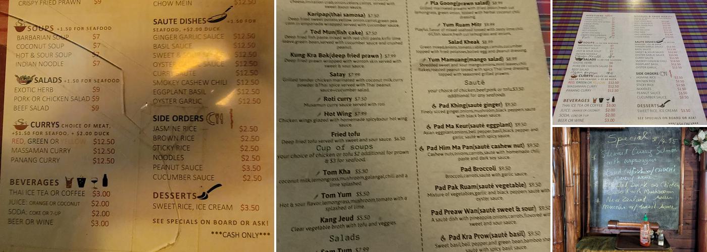 Old Weang Ping Menu