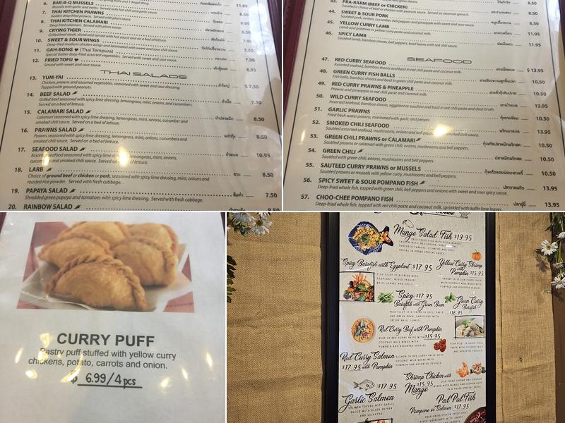 Thai Kitchen Menu