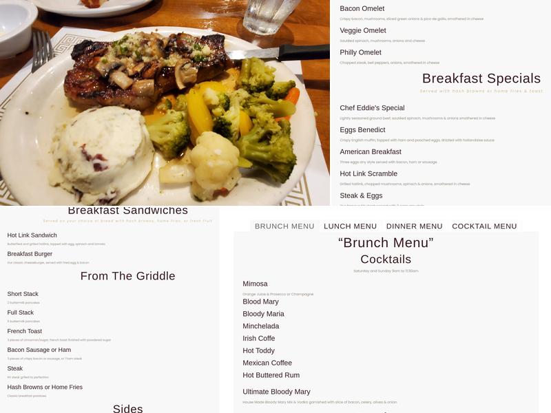 The Garden Club Menu