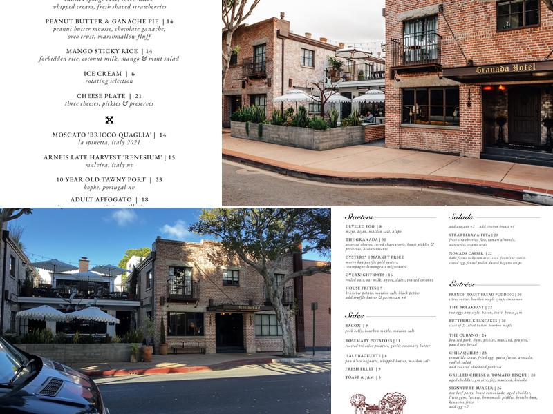 Granada Hotel & Bistro Menu