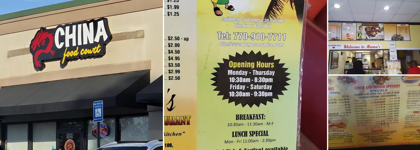 Mama's Paradise Menu