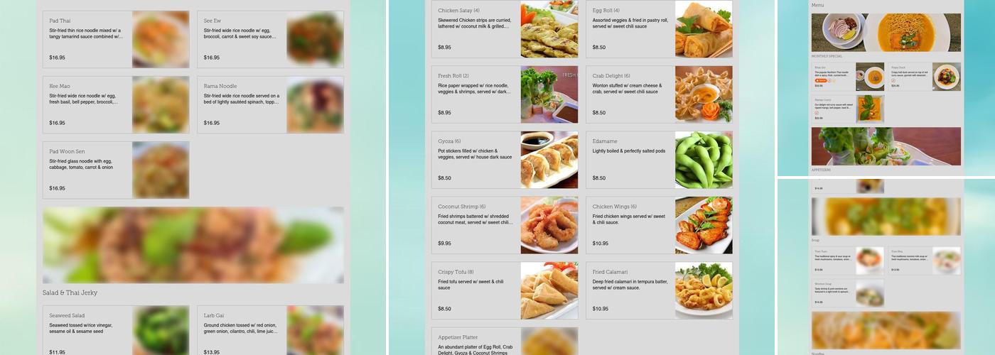Talay Thai Menu
