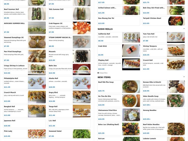 Lemongrass Cafe and Market Menu