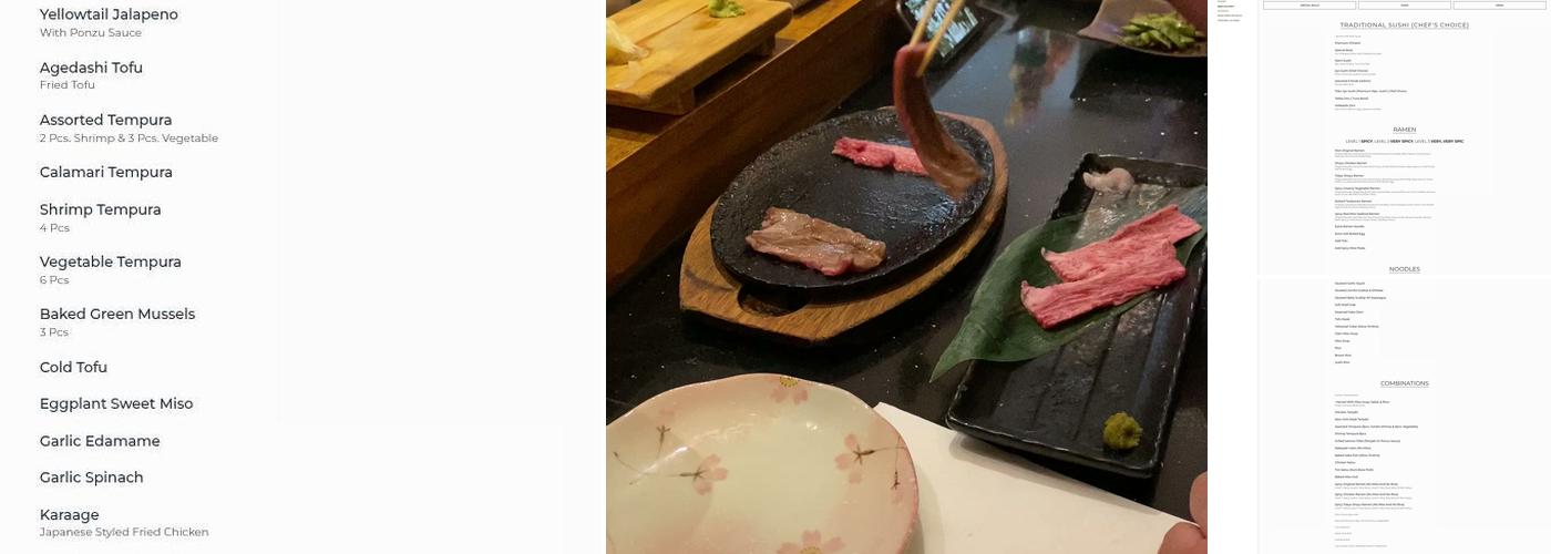 Mon Japanese Restaurant Menu