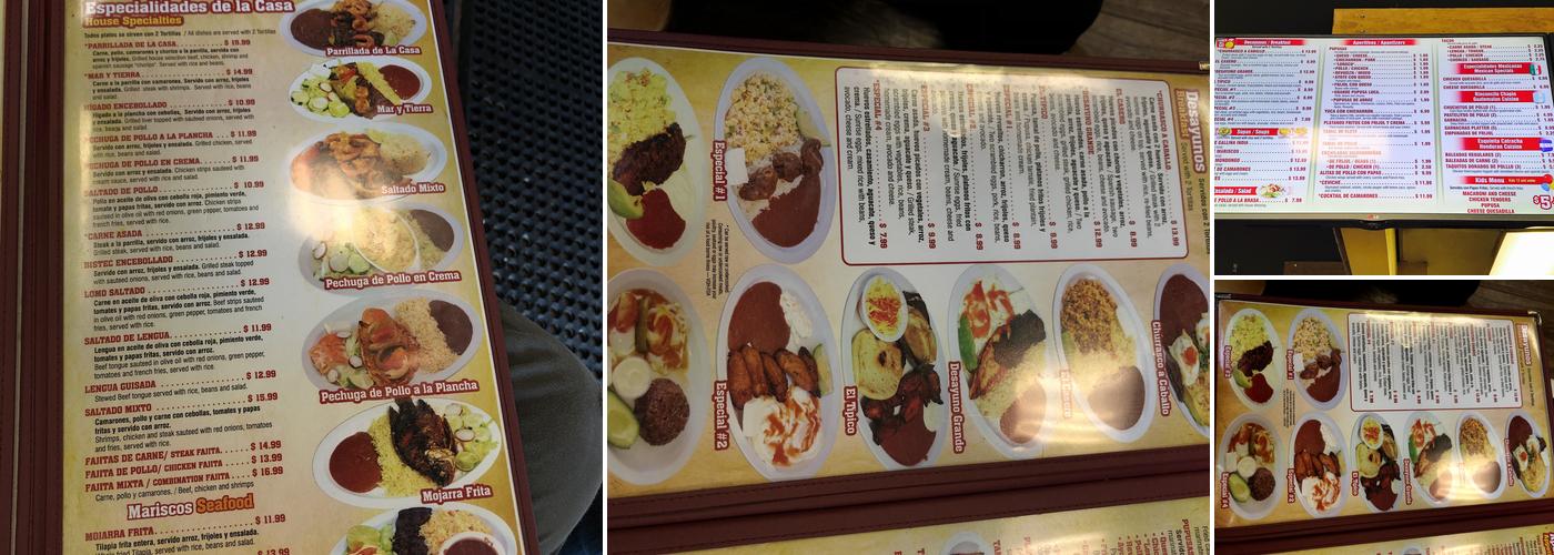 Tipicos Doña Juanita Menu