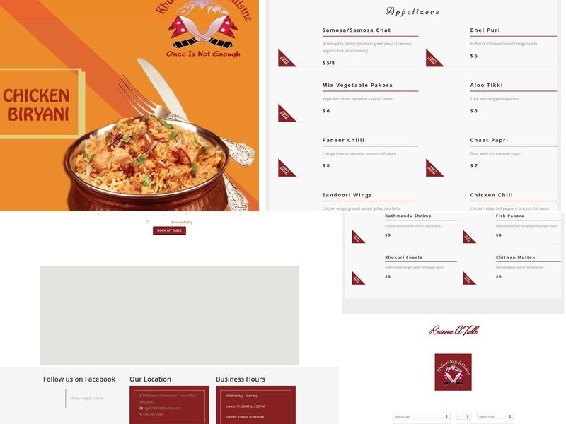 Khukuri Nepali Cuisine Menu