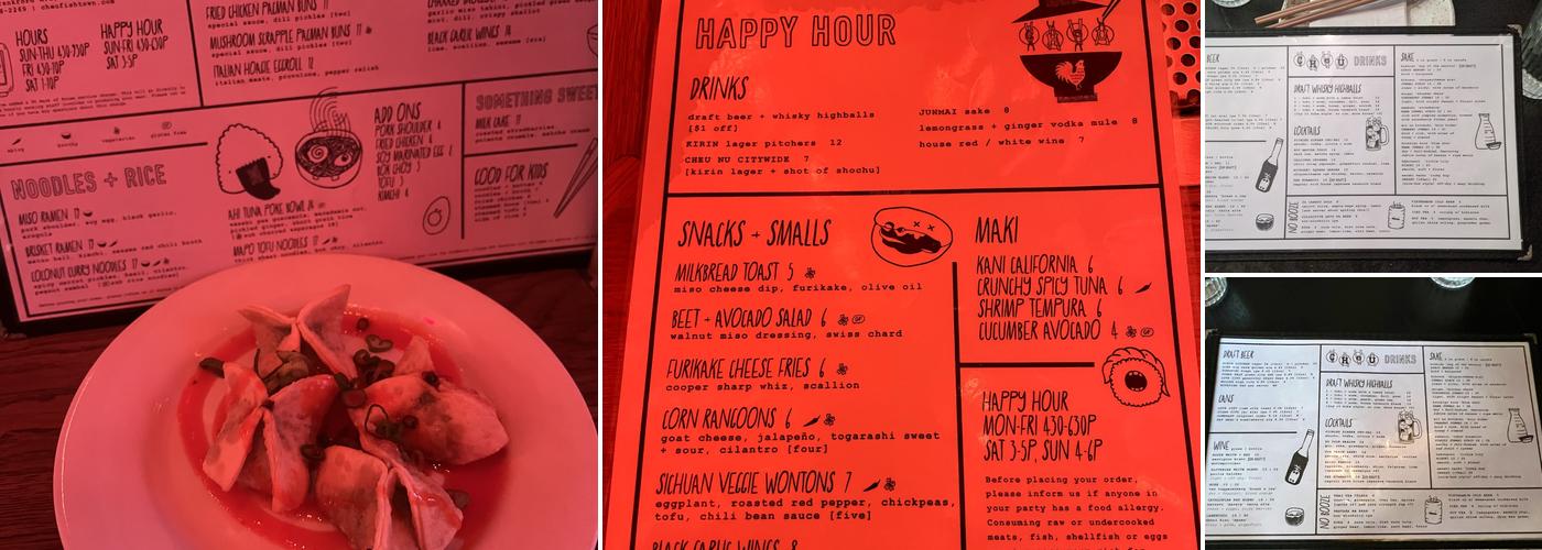 Cheu Fishtown Menu