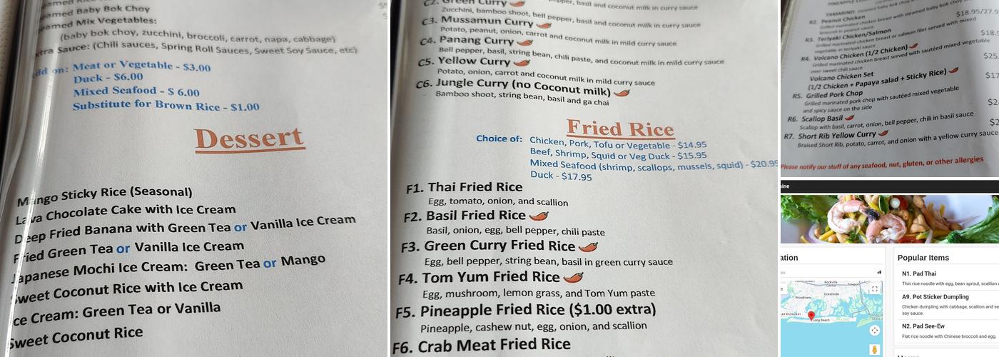 Ra-Kang Thai Cuisine Menu
